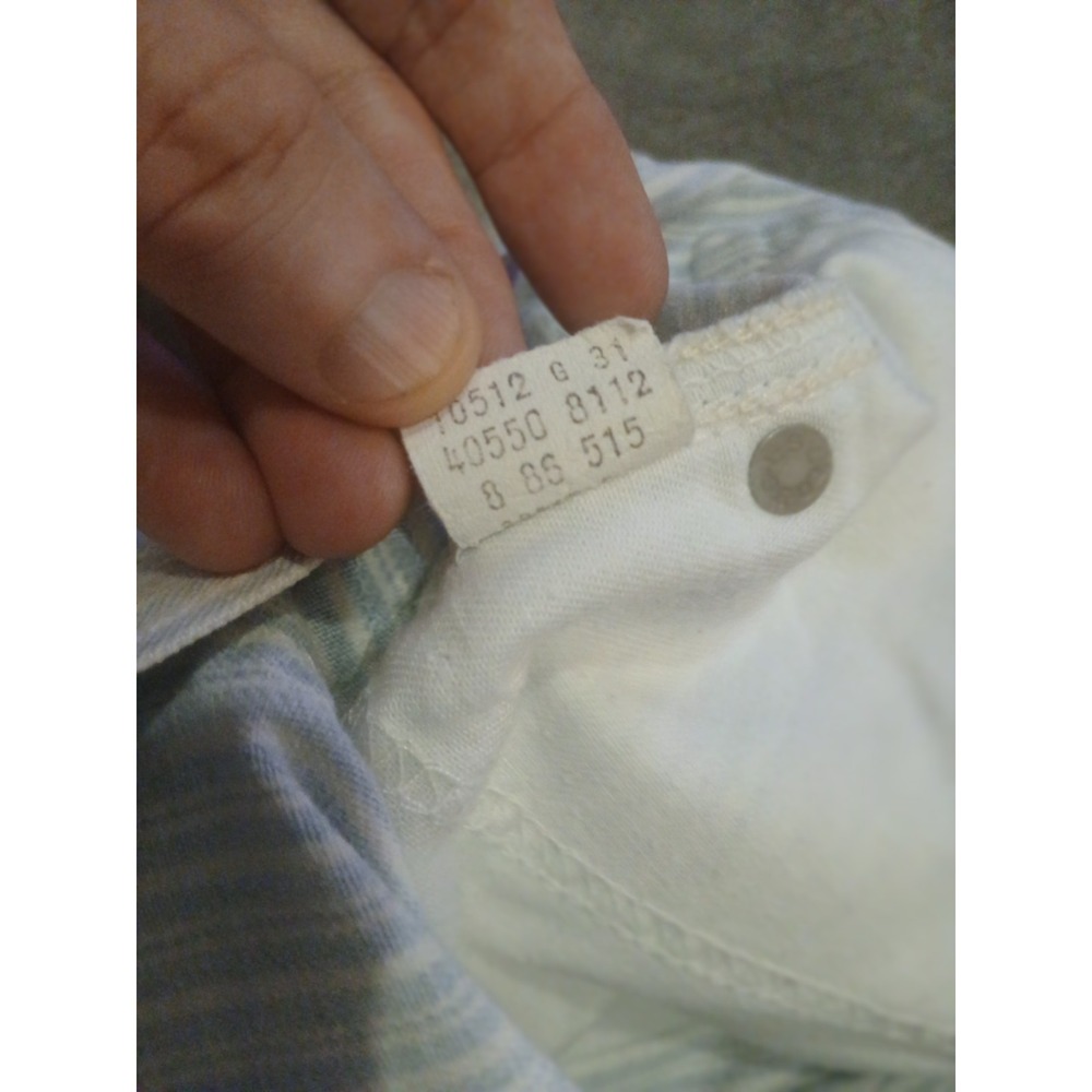 Vintage 1990's Levis 550 Pin Stripe 30x28 (Tag 31x30) USA - Picture 4 of 8